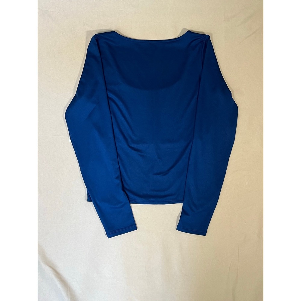 Hollister Womens Blue Long Sleeve Scoop Neck Top Large Essential Casual Cute